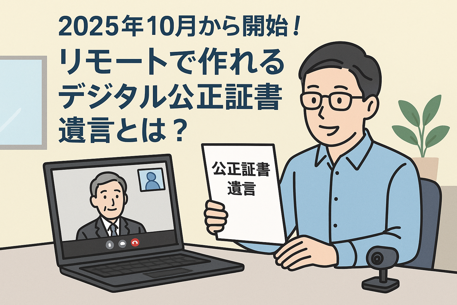 2025年10月から開始！リモートで作れる「デジタル公正証書遺言」とは？